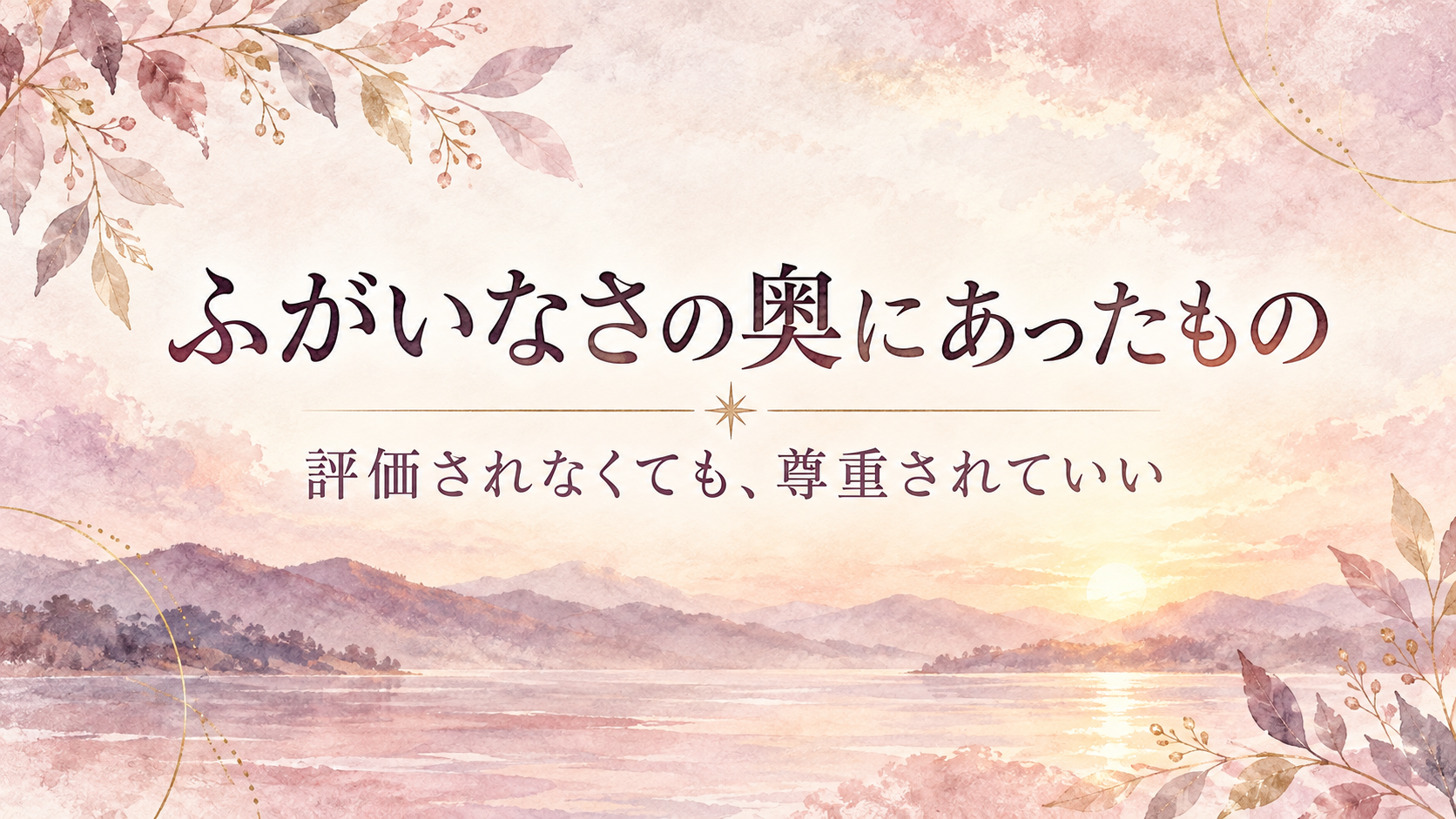 人間関係の悩みを解決するブログ：【女性のためのグループ遠隔ヒーリング】「ふがいなさ」の奥にあったもの